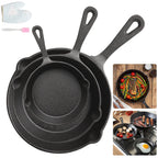 3PC Padella In Ghisa Wok Antiaderente A Nido D'ape Pentola Casa bistecca padella Stufa A Gas Pentola A Induzione Pentole Da Cucina 16/20/26 centimetri