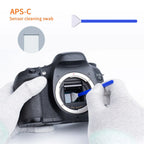 K&F Concept Confezione da 10 Tamponi per pulizia con sensore full-frame da 24 mm e APS-C da 16 mm, per CCD a secco, CMOS, per fotocamera DSLR Nikon, Sony, Canon