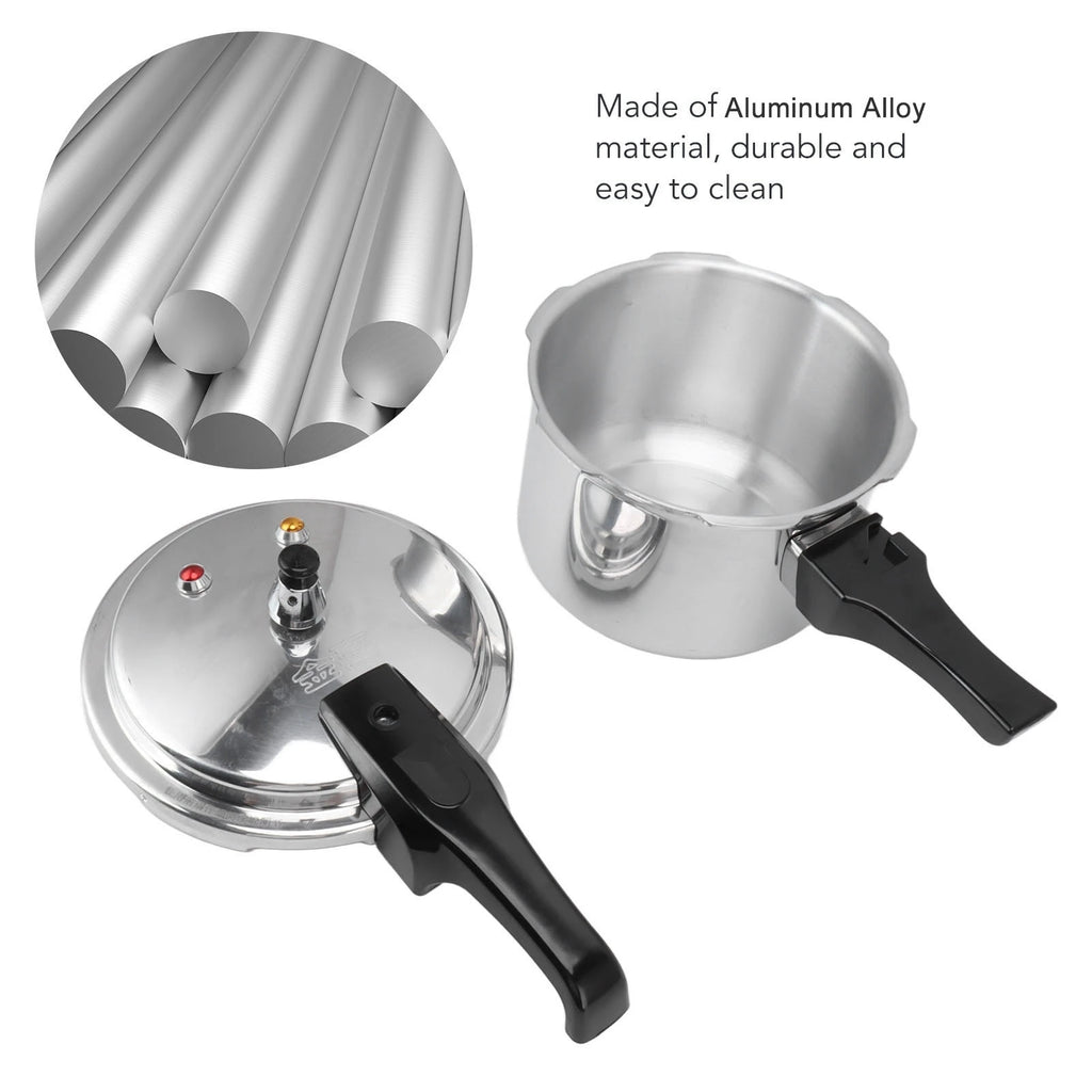 3-Liter-Aluminiumlegierung-Schnellkochtopf, 18 cm Mini-Schnellkochtopf mit 3-Liter-Boden für Gasherd, 3-Liter-Aluminiumlegierung-Schnellkochtopf
