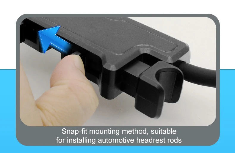 Ventilatore di raffreddamento per sedile auto EAFC a 3 velocità, ricarica USB, doppia testa, illuminazione LED, rotazione a 360 gradi, raffreddatore per il collo, per uso domestico e viaggi