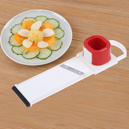 Tagliaverdure 2 in 1 per zenzero e aglio, manuale, a doppia faccia, per affettare e tritare, gadget da cucina per uso domestico