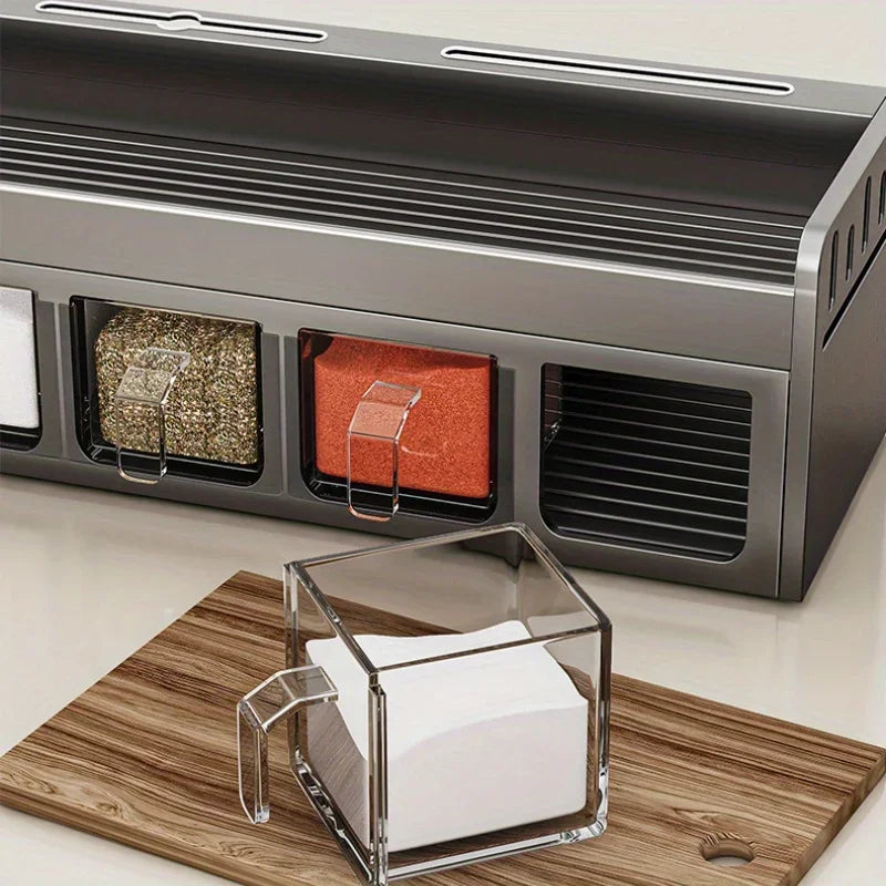 Scaffale portaoggetti da parete per cucina, portaoggetti drenabile per coltelli, bacchette, organizer combinato per spezie da cucina