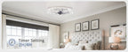 Ventilatore da Soffitto Intelligente XINGOO con Luce e Telecomando, Ventilatore Decorativo per Camera da Letto, Ventilatore a 6 Velocità con Luce LED Circolante