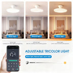 Ventilatore da Soffitto Semplice con Luce, Moderno Ventilatore Elettrico Intelligente con Pale Retrattili, Telecomando e Lampada Dimmerabile