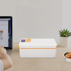 Tragbarer smarter Speisenwärmer mit wiederaufladbarem 1-Liter-Akku, Touch-Steuerung, LED-Anzeige und USB-Ladefunktion