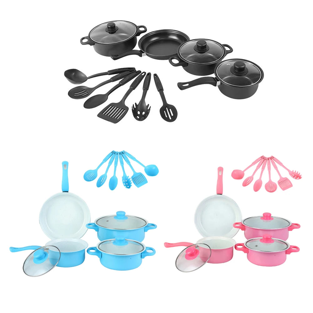 12 pezzi set di pentole antiaderenti pentola per il latte padella in pietra Maifan con coperchio set di pentole impilabili per tutti i tipi di fornelli