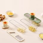 3-in-1 Gemüseschneider, multifunktionales Küchenwerkzeug, für Tomaten, Karotten, Käse, Zwiebeln, tragbarer Hobel, Reibe