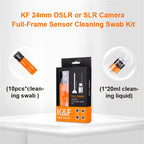 K&F Concept Confezione da 10 Tamponi per pulizia con sensore full-frame da 24 mm e APS-C da 16 mm, per CCD a secco, CMOS, per fotocamera DSLR Nikon, Sony, Canon