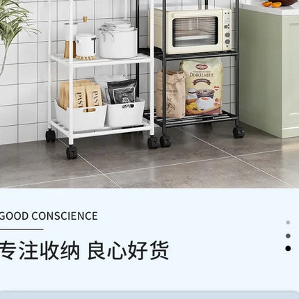 Multilayer Kitchen Floor Shelf, Removable Household Integrated Wall Shelf