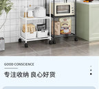Scaffale da pavimento multistrato da cucina, scaffale da parete integrato rimovibile per uso domestico