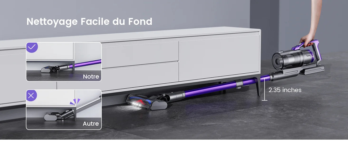 Honiture S14 Akku-Staubsauger 450W 38000PA herausnehmbarer Akku kabellos tragbar Smart Home Gerät 50 Minuten