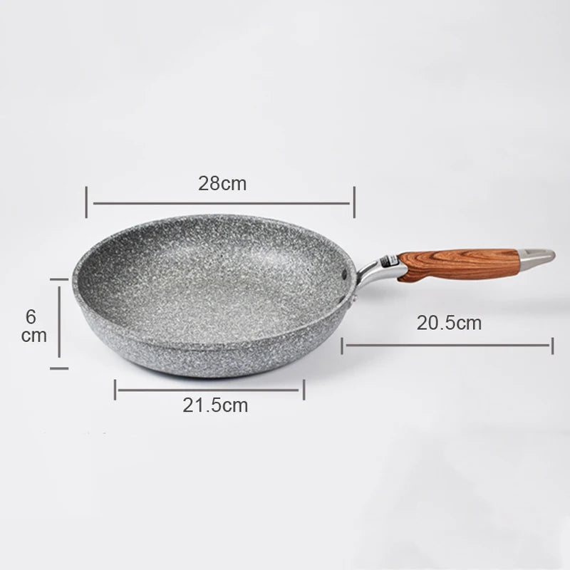 Langlebiger Stein-Wok, antihaftbeschichtete Keramikpfanne, Induktionsfritteuse, Gasherd-Pfanne, Kochgeschirr-Werkzeug für das Küchenset