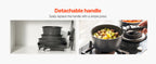 SucceBuy Set di pentole antiaderenti da 17 pezzi Set di pentole e padelle in granito Set di pentole a induzione Set da cucina con padella per salsa fritta
