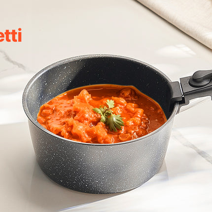 SucceBuy Set di pentole antiaderenti da 17 pezzi Set di pentole e padelle in granito Set di pentole a induzione Set da cucina con padella per salsa fritta