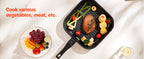 SucceBuy Set di pentole antiaderenti da 17 pezzi Set di pentole e padelle in granito Set di pentole a induzione Set da cucina con padella per salsa fritta