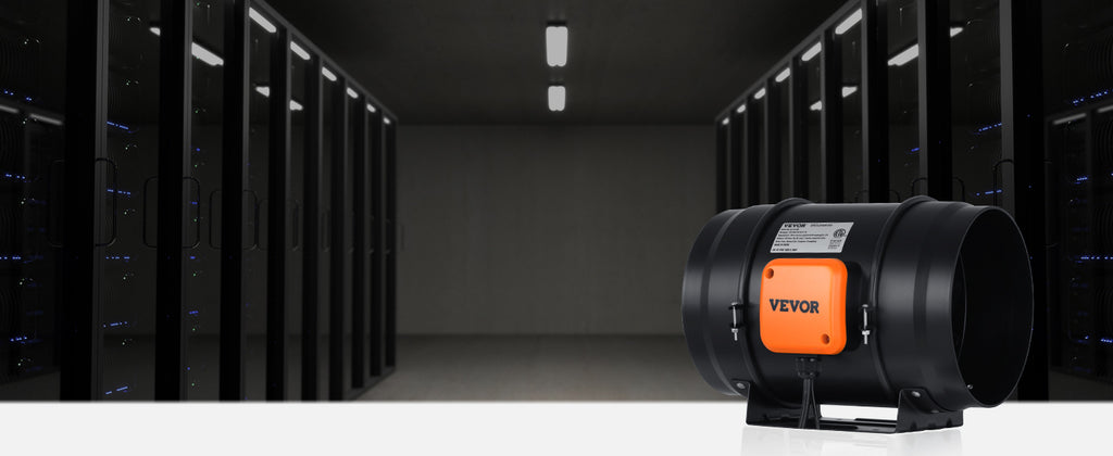 SucceBuy Ventilatore per condotto in linea Ventilatore di scarico silenzioso per motore EC da 4/8 pollici con regolatore di umidità della temperatura per booster di raffreddamento