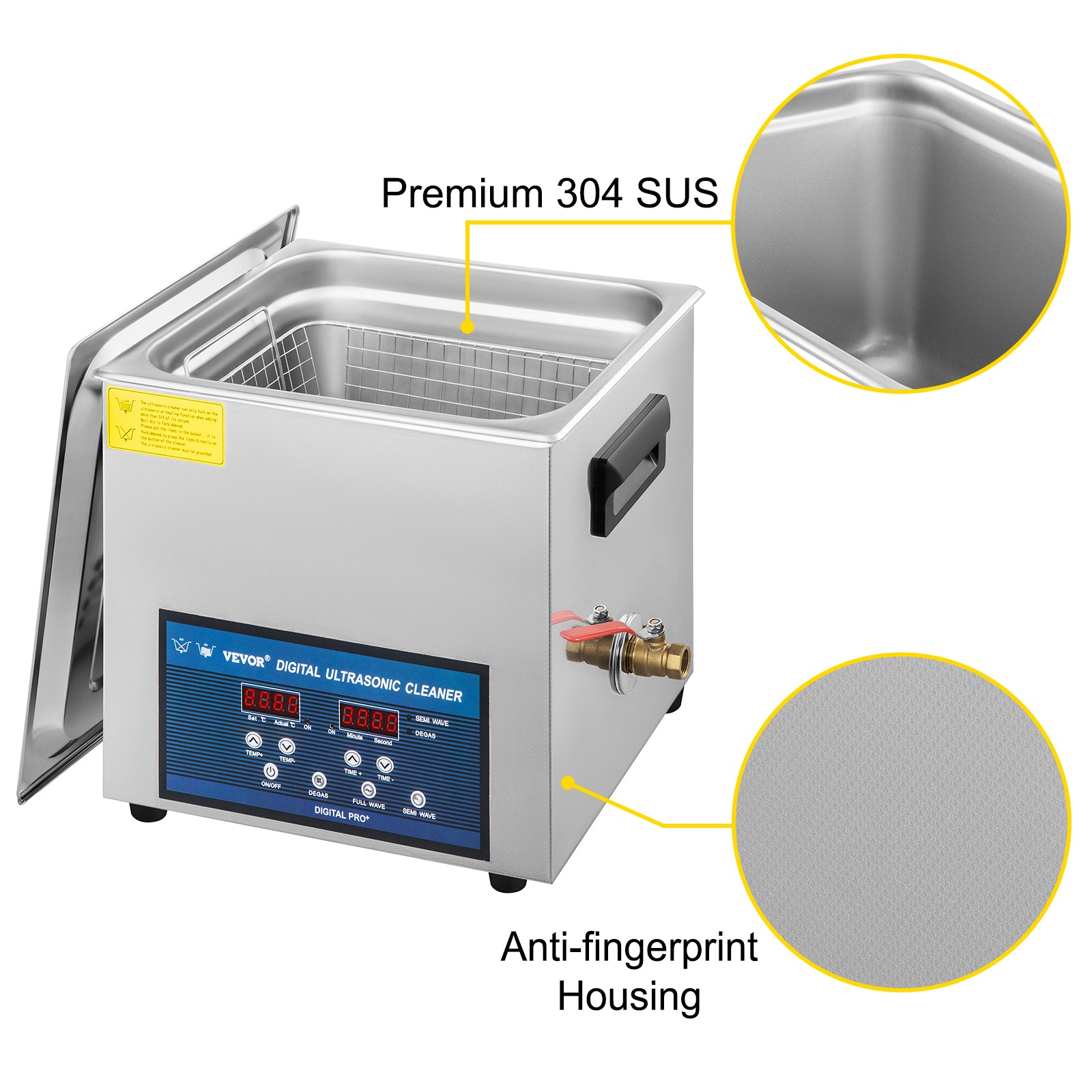 SucceBuy 10L 30L Ultraschallreiniger 28/40khz Doppelfrequenz Digital Tragbar Waschmaschine Ultraschallreiniger Haushaltsgerät