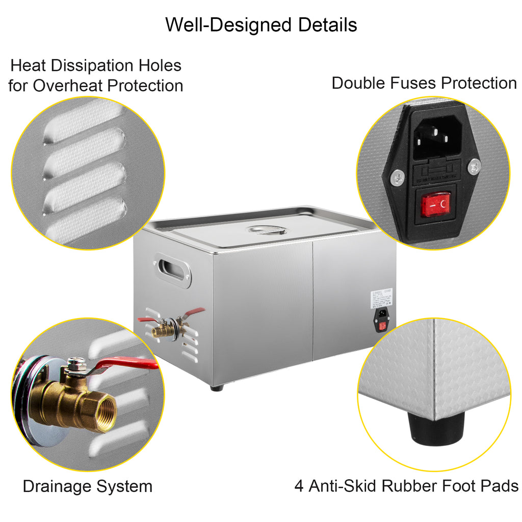 SucceBuy 3L 6L 10L 15L 22L 30L Ultraschallreiniger Elektrisch Tragbar Waschmaschine Geschirrspüler Ultraschall Zuhause Büro Haushaltsgerät
