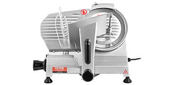 SucceBuy Kommerzielle Fleischschneidemaschine, elektrische Feinkostschneidemaschine, elektrische Lebensmittelschneidemaschine mit 25,4 cm (10 Zoll) Karbonstahlklinge, 350-400 U/min, Fleischschneidemaschine