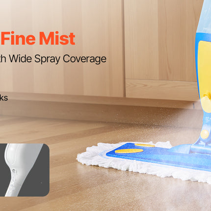 SucceBuy Spray Mop with 3 Washable Pads, 27oz Refillable Water Tank for Wet and Dry Cleaning of Household Floors for Tile/Vinyl/Wood