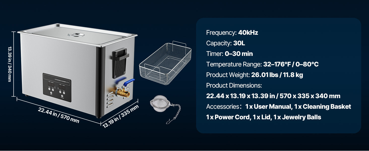SucceBuy Ultraschallreiniger 6L 10L 15L 30L aus Edelstahl, Ultraschallreinigungsmaschine für Uhren, Rasierer, Schmuck, Münzen