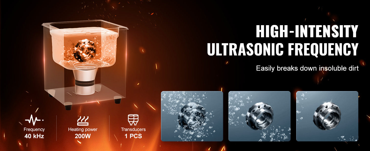 SucceBuy 2L 3L 6L 10L 15L Ultraschallreiniger Tragbare Ultraschall-Spülmaschine Ultraschall-Haushaltsgeräte mit Timer