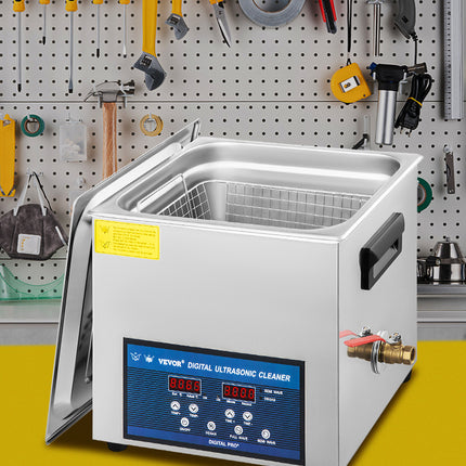 SucceBuy 10L 30L Pulitore a Ultrasuoni a Doppia Frequenza Digitale 28/40kHz Lavatrice a Ultrasuoni Portatile per Uso Domestico